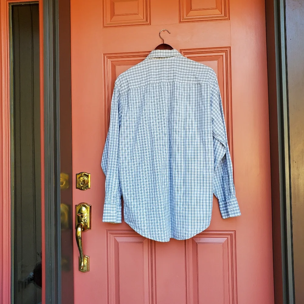 Timberland Men's Casual Green Checkered Button Down Shirt - Picture 12 of 12